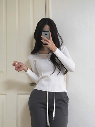 Soft Daily Slim Fit Ribbed Round Knit