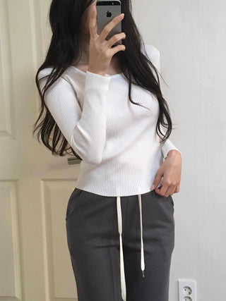 Soft Daily Slim Fit Ribbed Round Knit