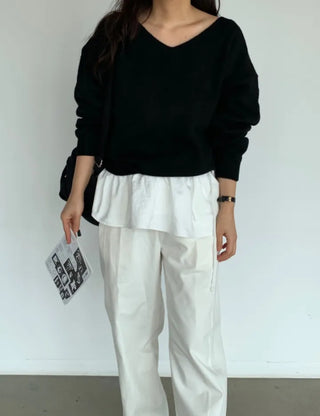 Roman frill layered skirt