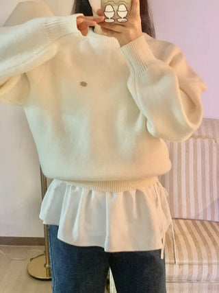 Roman frill layered skirt