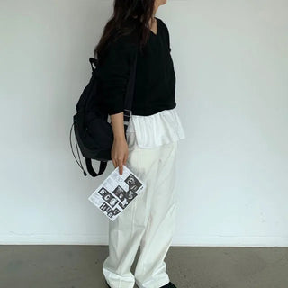 Roman frill layered skirt