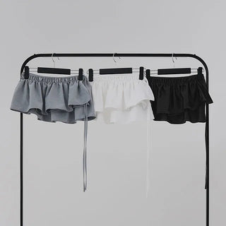 Roman frill layered skirt