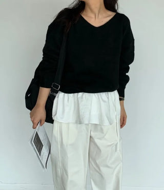 Roman frill layered skirt