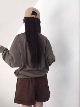 Vintage Lettering Oversized Loose Sweatshirt