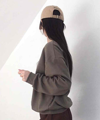 Vintage Lettering Oversized Loose Sweatshirt