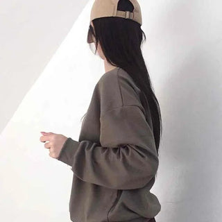 Vintage Lettering Oversized Loose Sweatshirt