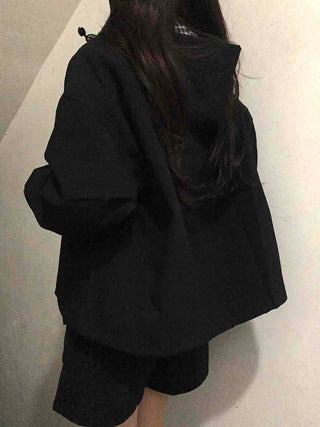 Oversized Check Lined Hoodie Jumper