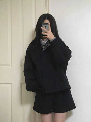 Oversized Check Lined Hoodie Jumper