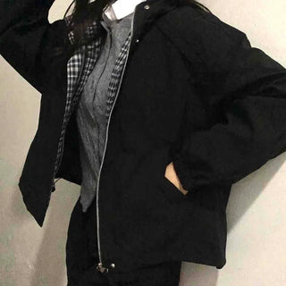 Oversized Check Lined Hoodie Jumper