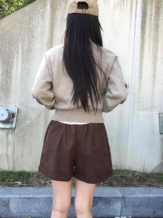 Layered Crop Daily Slim Wedding Guest Look Back-to-School Look Basic Knit Cardigan