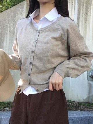 Layered Crop Daily Slim Wedding Guest Look Back-to-School Look Basic Knit Cardigan
