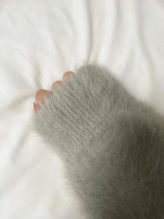 Fuzzy Texture Oversized V-Neck Fur Cardigan