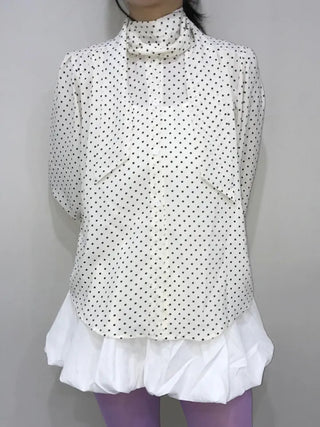 Tani Dot Tie Blouse