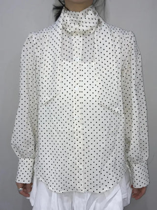 Tani Dot Tie Blouse