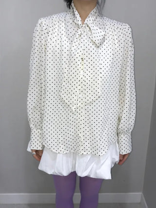 Tani Dot Tie Blouse