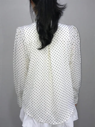 Tani Dot Tie Blouse