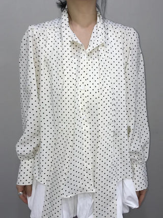 Tani Dot Tie Blouse