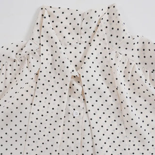 Tani Dot Tie Blouse