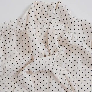 Tani Dot Tie Blouse