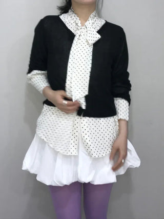 Tani Dot Tie Blouse