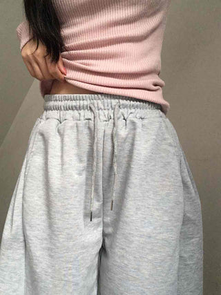 Daily Cotton Balloon Drawstring Long Training Pants
