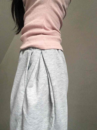 Daily Cotton Balloon Drawstring Long Training Pants