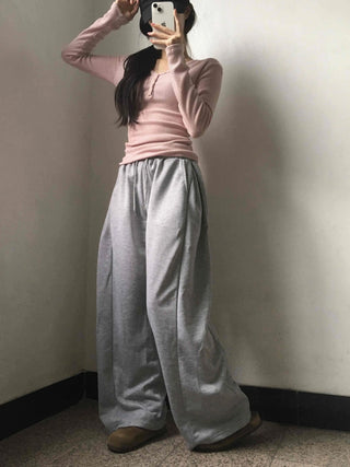 Daily Cotton Balloon Drawstring Long Training Pants
