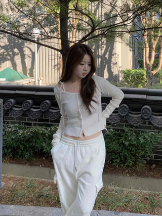 Daily Loose Fit Elastic Waist Wide Sweatpants
