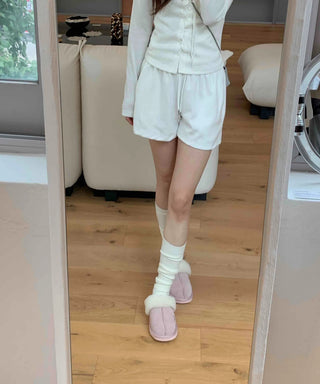Relaxing Daily High-Waisted Semi-Wide Shorts