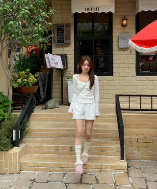 Relaxing Daily High-Waisted Semi-Wide Shorts