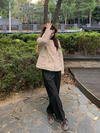 Daily Cotton Semi-Wide Belted Slacks