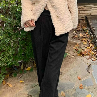 Daily Cotton Semi-Wide Belted Slacks