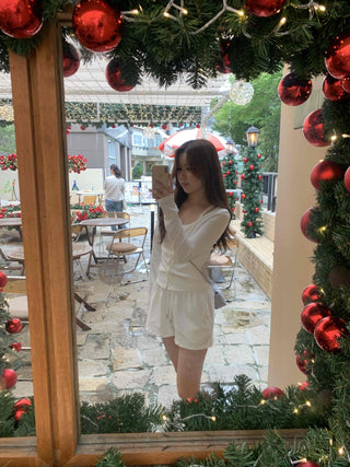 Sweet Feminine Corset Slit Long Sleeve T-shirt