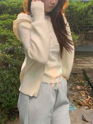 Soft Delicate Fit Cropped Knit Zip-Up Cardigan