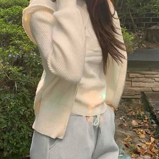 Soft Delicate Fit Cropped Knit Zip-Up Cardigan