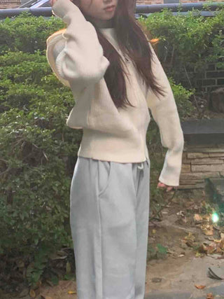 Soft Delicate Fit Cropped Knit Zip-Up Cardigan