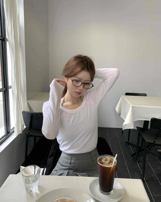 Soft Casual Two-Piece Layered Slim Fit Long Sleeve T-shirt