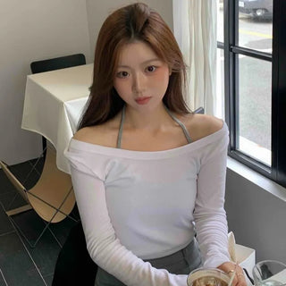 Soft Casual Two-Piece Layered Slim Fit Long Sleeve T-shirt