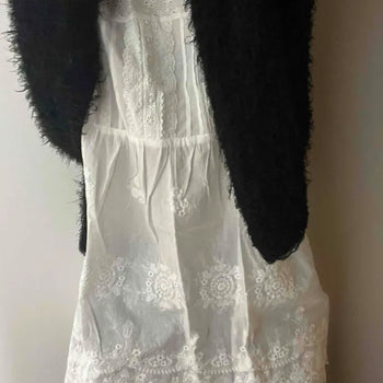 Romantic Embroidered Lace Cotton Sleeveless Dress
