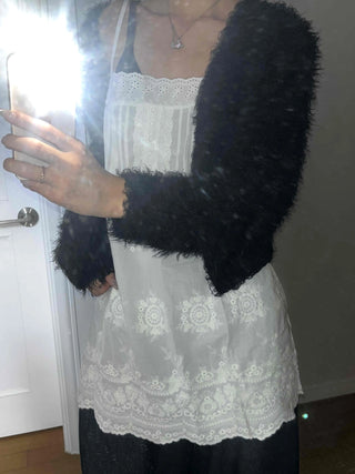 Romantic Embroidered Lace Cotton Sleeveless Dress