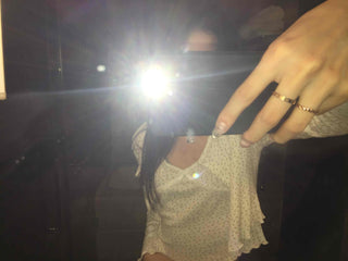Delicate Fit Dot See-through Frill V-Neck Crop Two-Piece