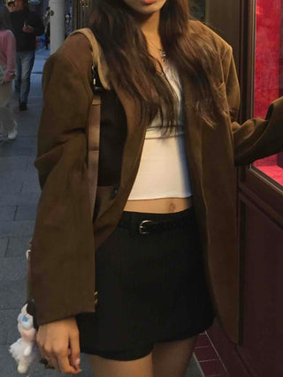 Charge Short Single Button Boxy Casual Jacket
