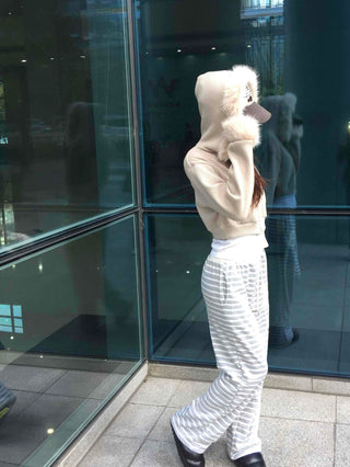19 Lettering Stripe Loose Fit Jogger Pants
