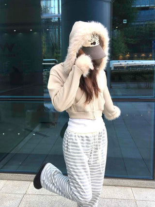 19 Lettering Stripe Loose Fit Jogger Pants