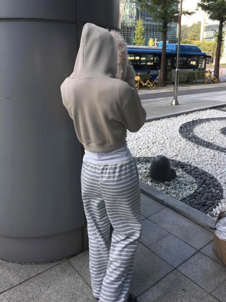 19 Lettering Stripe Loose Fit Jogger Pants