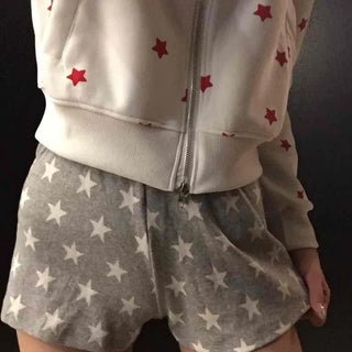 American Star Pattern Loose Fit Cotton Shorts