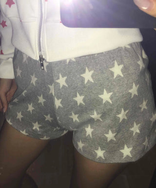 American Star Pattern Loose Fit Cotton Shorts