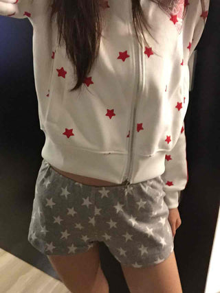 American Star Pattern Loose Fit Cotton Shorts