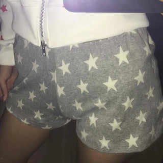 American Star Pattern Loose Fit Cotton Shorts