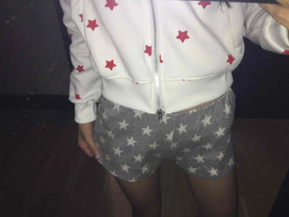 American Star Pattern Loose Fit Cotton Shorts